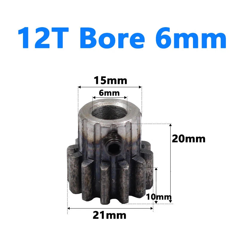 1.5 Module Spur Gear Bore 6/8/10/12/15mm Teeth 10-60 Pinion Pitch 4.71mm