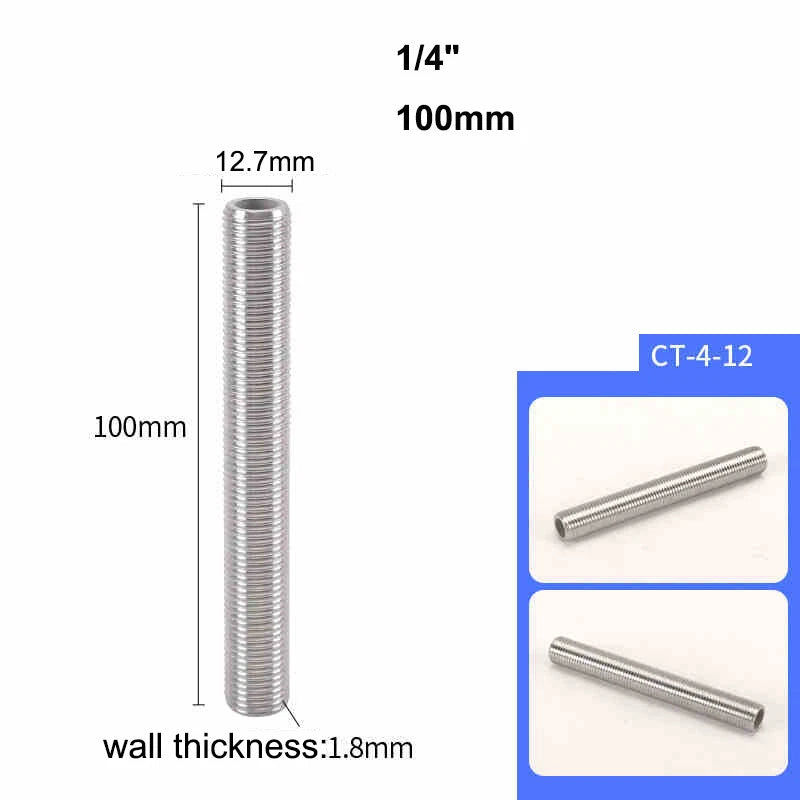 Male Thread Stud Rod A2 Stainless Steel Connector Pipe Fitting — 1/4" to 2"
