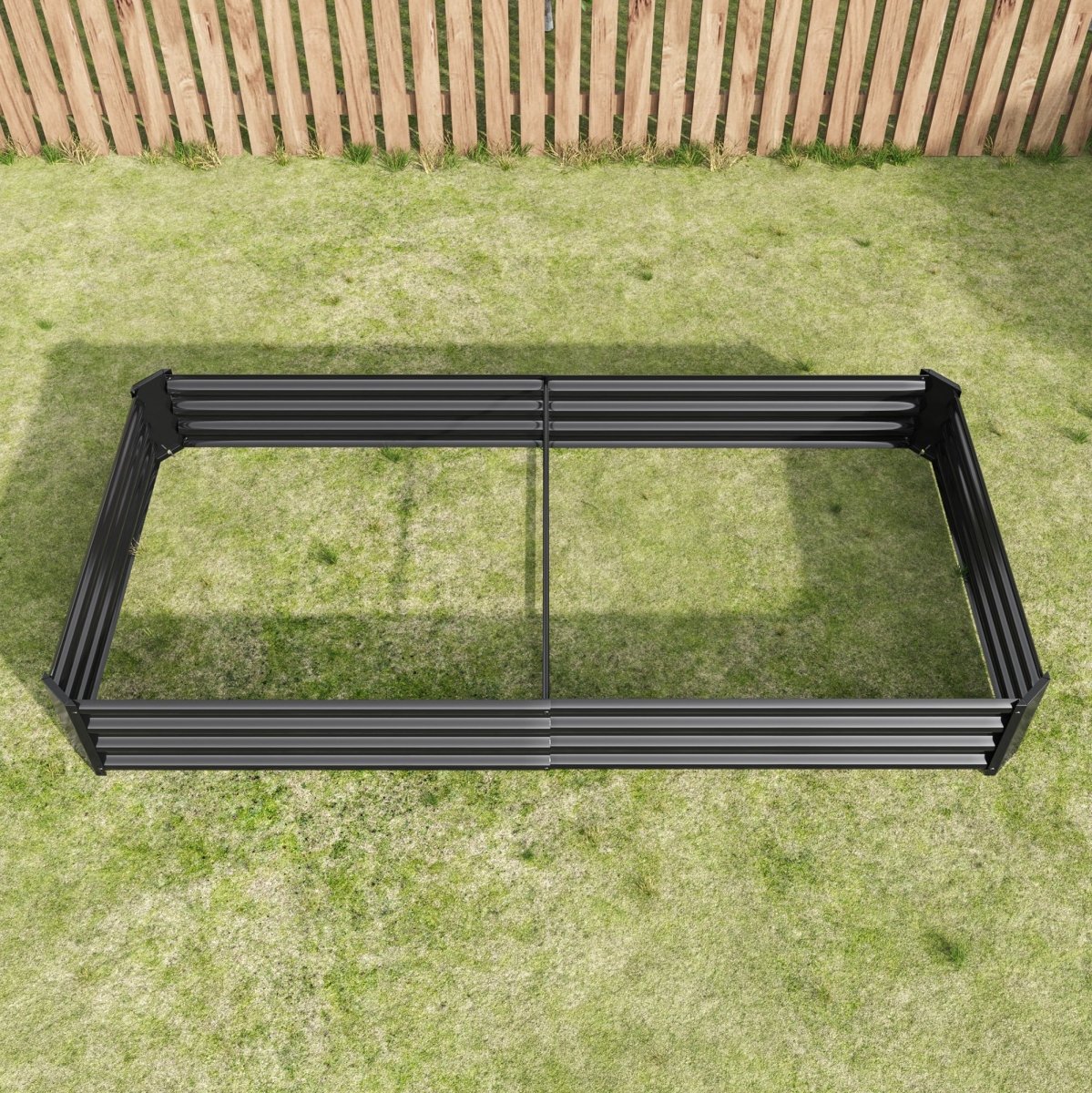 Raised Garden Bed Kit - Metal Raised Bed Garden Flower Planters, Vegetables Herb Black Green Silver - HomeDIYer