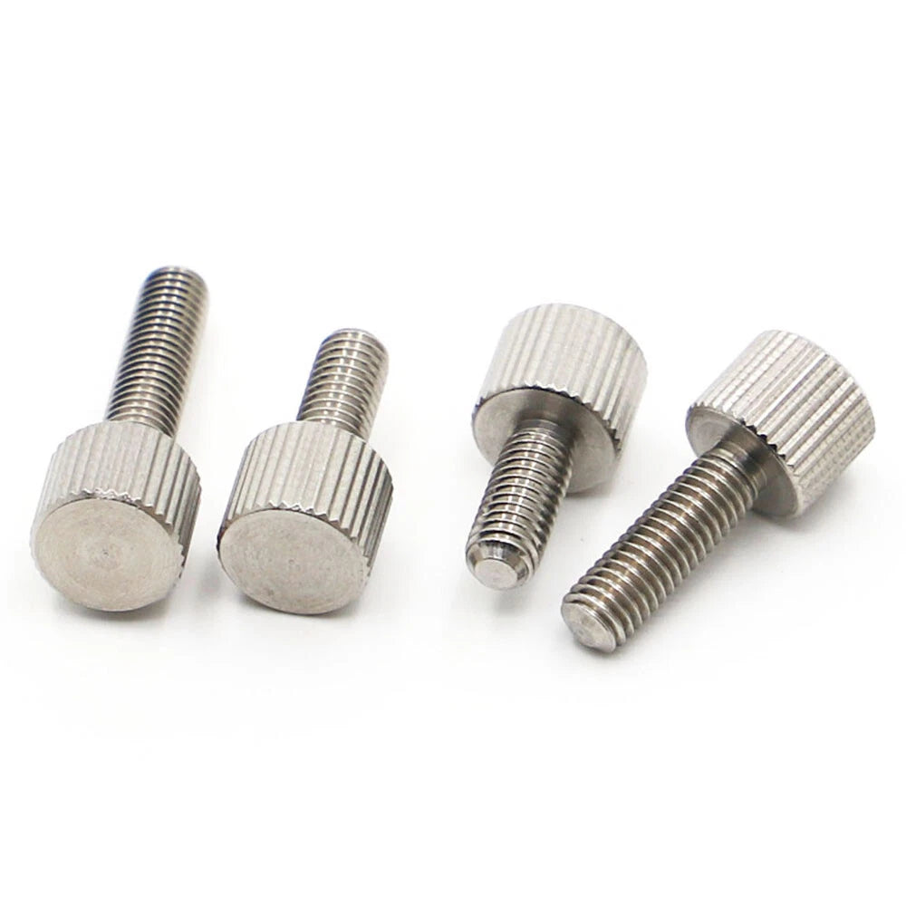 M3 M4 303 Stainless Steel Thumb Screws Knurled Head Manual Adjustment Screw Bolt