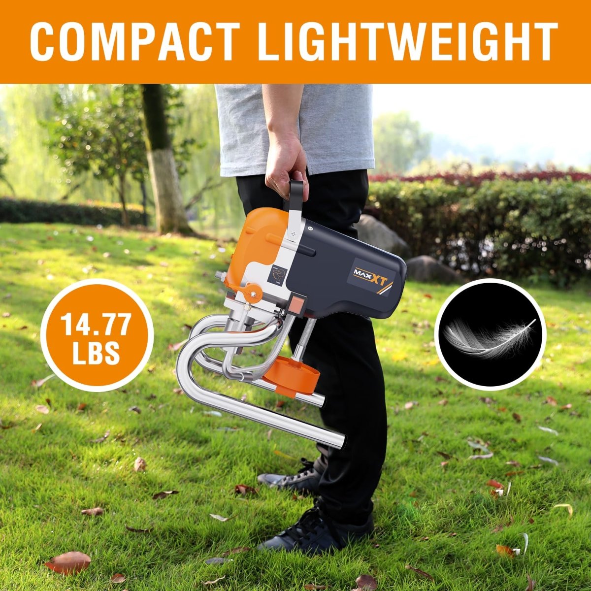 Airless Paint Sprayers, 3300PSI Motorized Paint Sprayer with Stand, High Efficiency Spray Paint Machine for Home, Outdoor DIY Handyman Shed Garage House Painting Deck Shed Fence Furniture - HomeDIYer