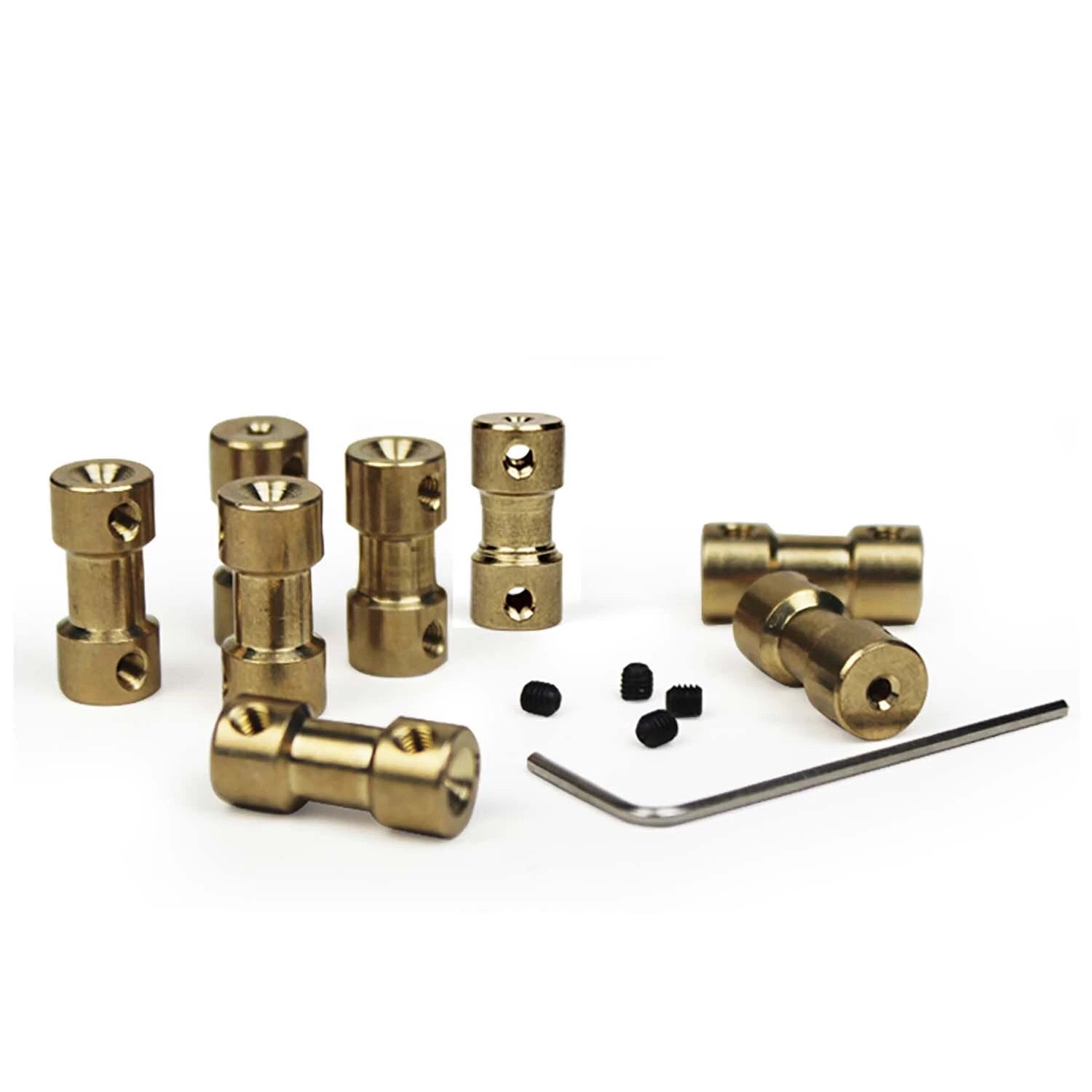 Brass Flexible Shaft Coupler Rigid Coupling Motor Connector CNC for RC Car Boat