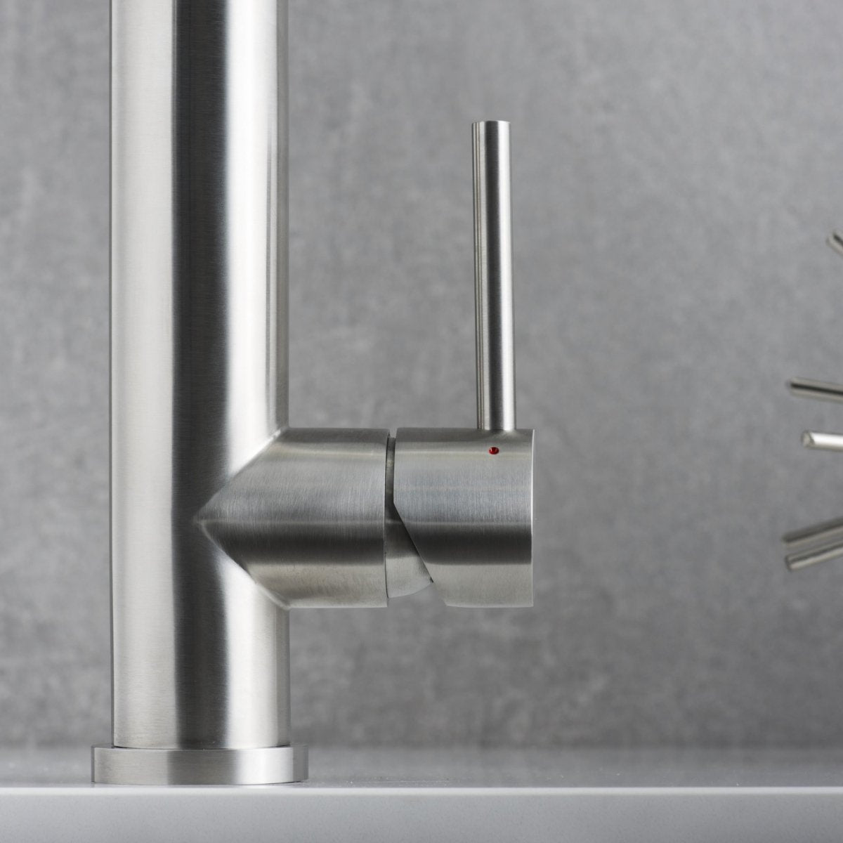 Single Handle Pull Down Kitchen Faucet Brushed Finish - HomeDIYer
