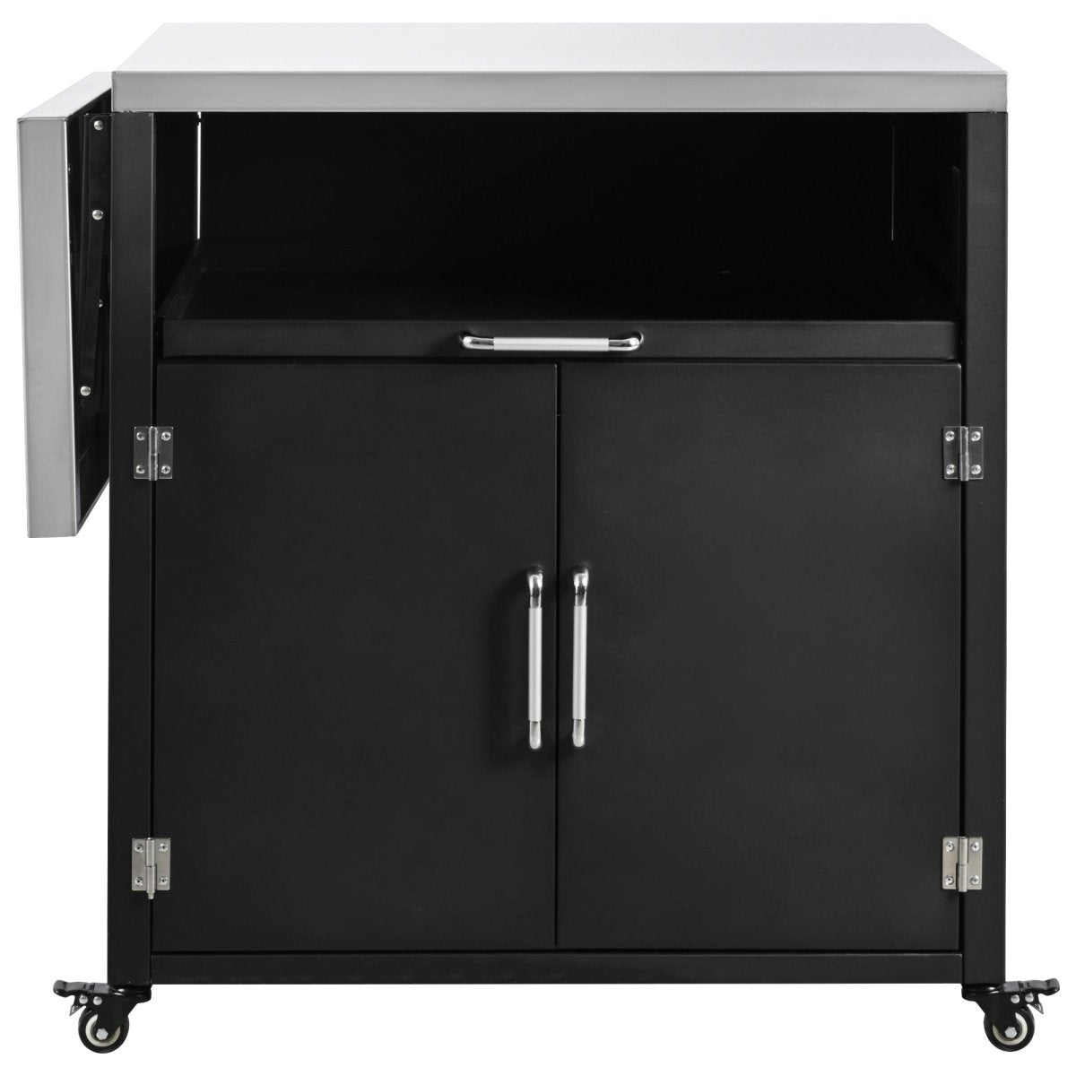 Versatile Outdoor Cabinet with Folding Work Surfaces & Lockable Wheels - HomeDIYer