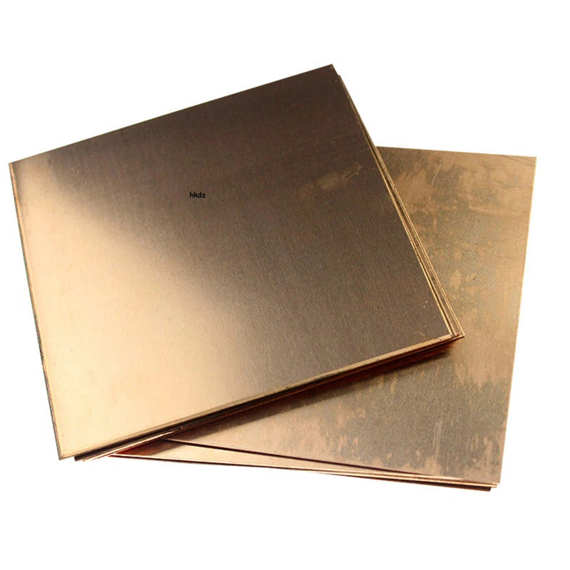 T2 Pure Copper Sheet Metal Plate Board Thick 0.5mm-5mm Laser Cut Multiple Size