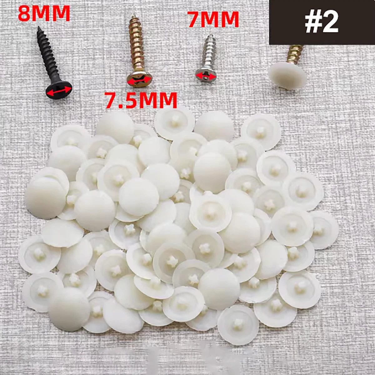 Plastic Screw Cover Caps – Snap‑On for 7‑8mm Phillips Flat Head Screws (19 Colors, Decorative)