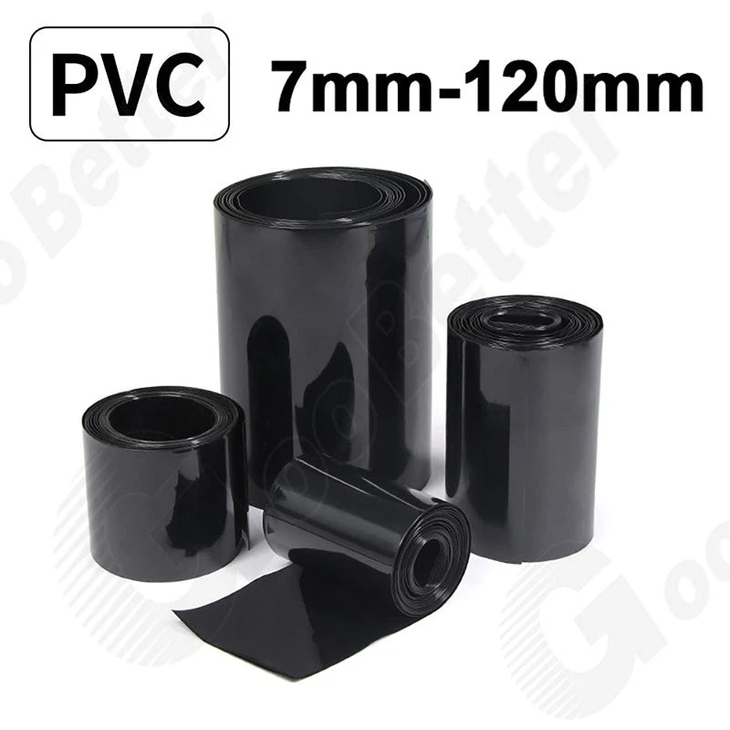 PVC Heat Shrink Tubing 7mm–120mm | Multi-Color Shrinkable Film Insulation Sleeve