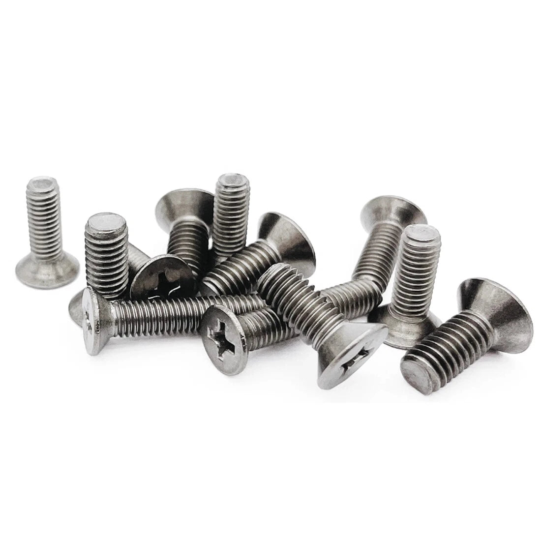 M1.6–M6 Titanium Phillips Countersunk Flat Head Screws – TA2 / Grade 2, Fully Threaded (4–50mm)