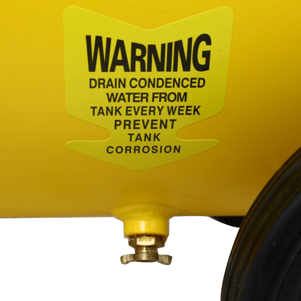 2.5 HP Silent Air Compressor 13 Gallon, Oil - Free, Electric Shop Air Compressor Portable,Lightweight with Wheels, 70 dBA Noise Level, with Automatic Drain Valve,Yellow - HomeDIYer