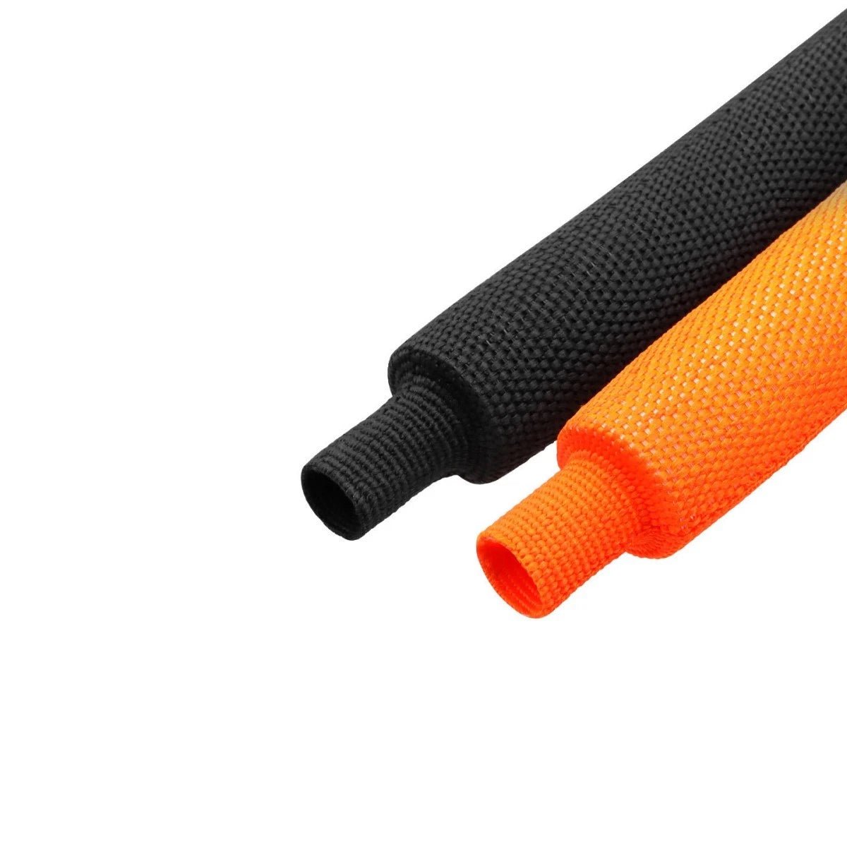 PET Woven Expandable Braided Sleeving — Black & Orange, 4mm–100mm ID, 1m / 5m - HomeDIYer