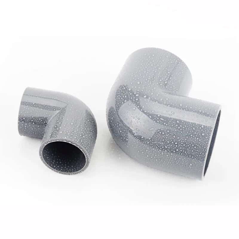 PVC Pipe Fittings Connector 90° Elbow Adapter Solvent Weld ID 20mm - 160mm Grey