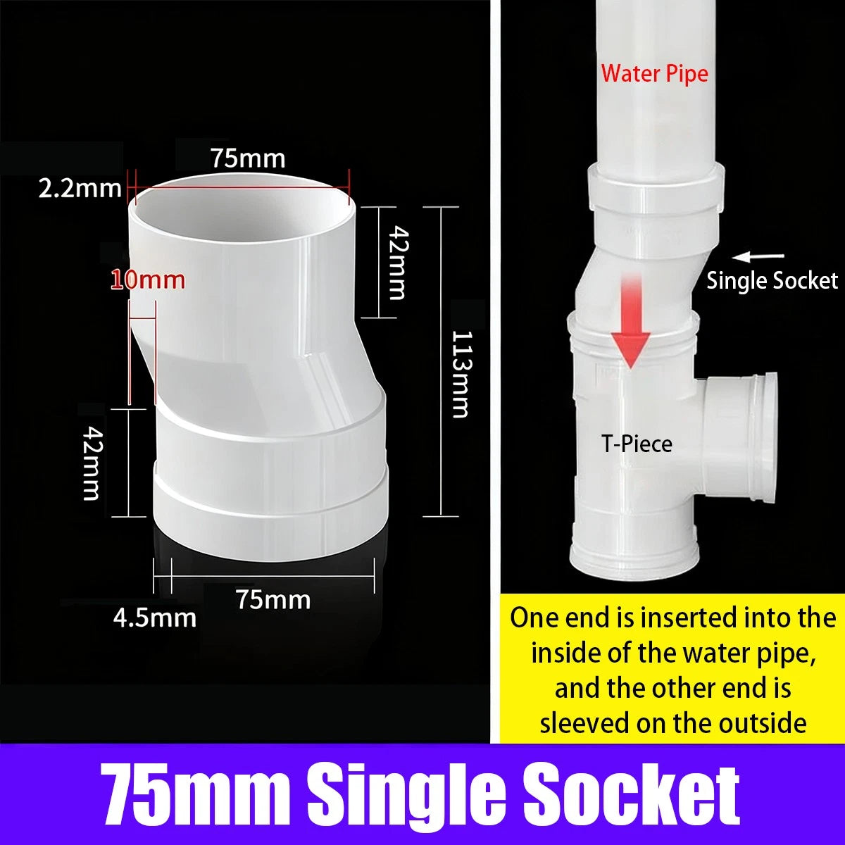 PVC Equal Offset Connectors Adapter Metric Plumbing Fittings For Water Pipe