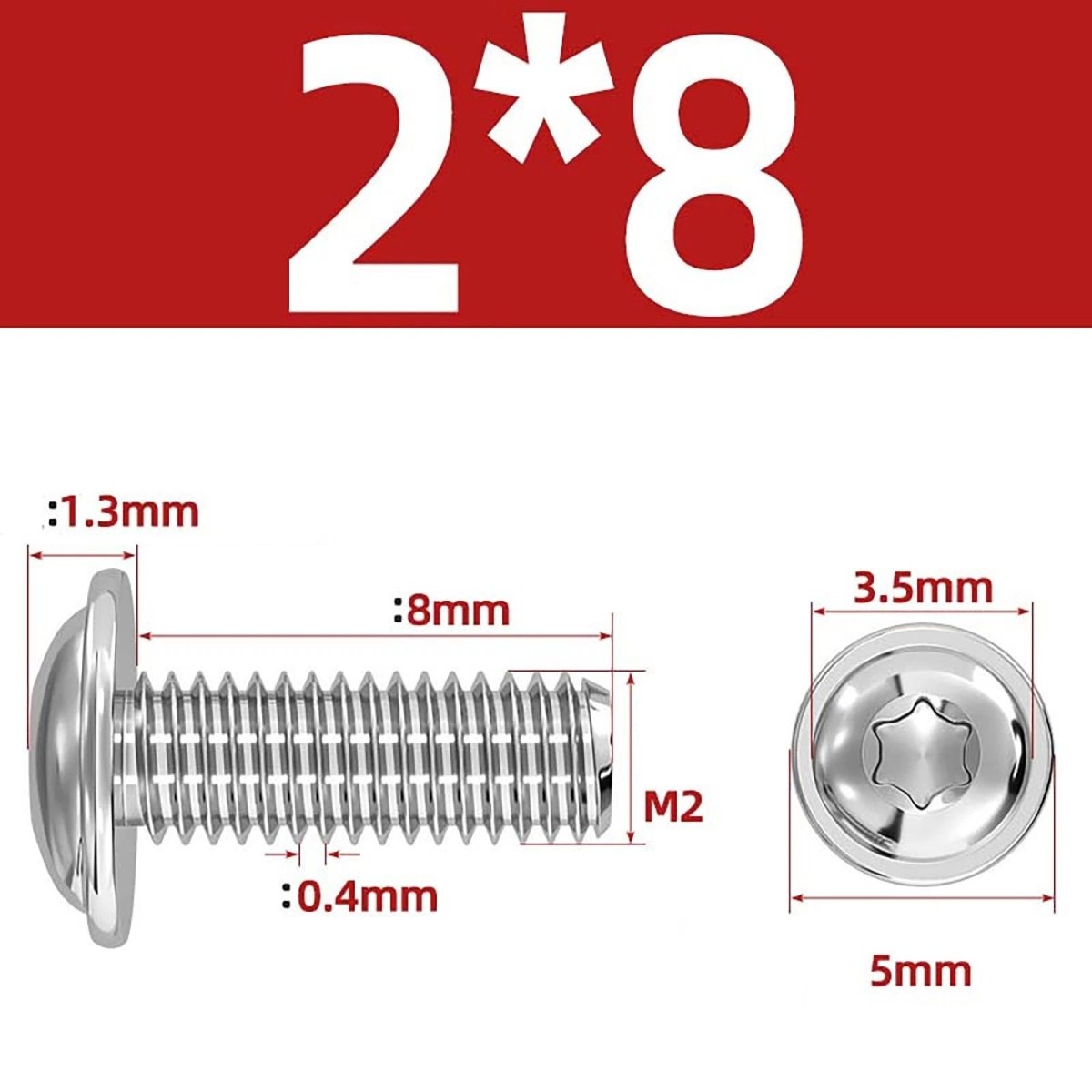 Torx Flanged Button Head Screws — 18 - 8 Stainless Steel, ISO 7380 - 2, M2 to M8 - HomeDIYer