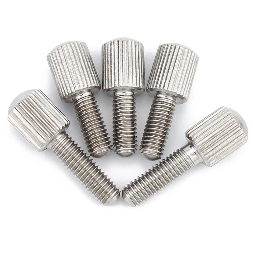A2 Stainless Steel Knurled Thumb Screws – Small Head, Hand Tighten Fasteners (M2 to M8) - HomeDIYer