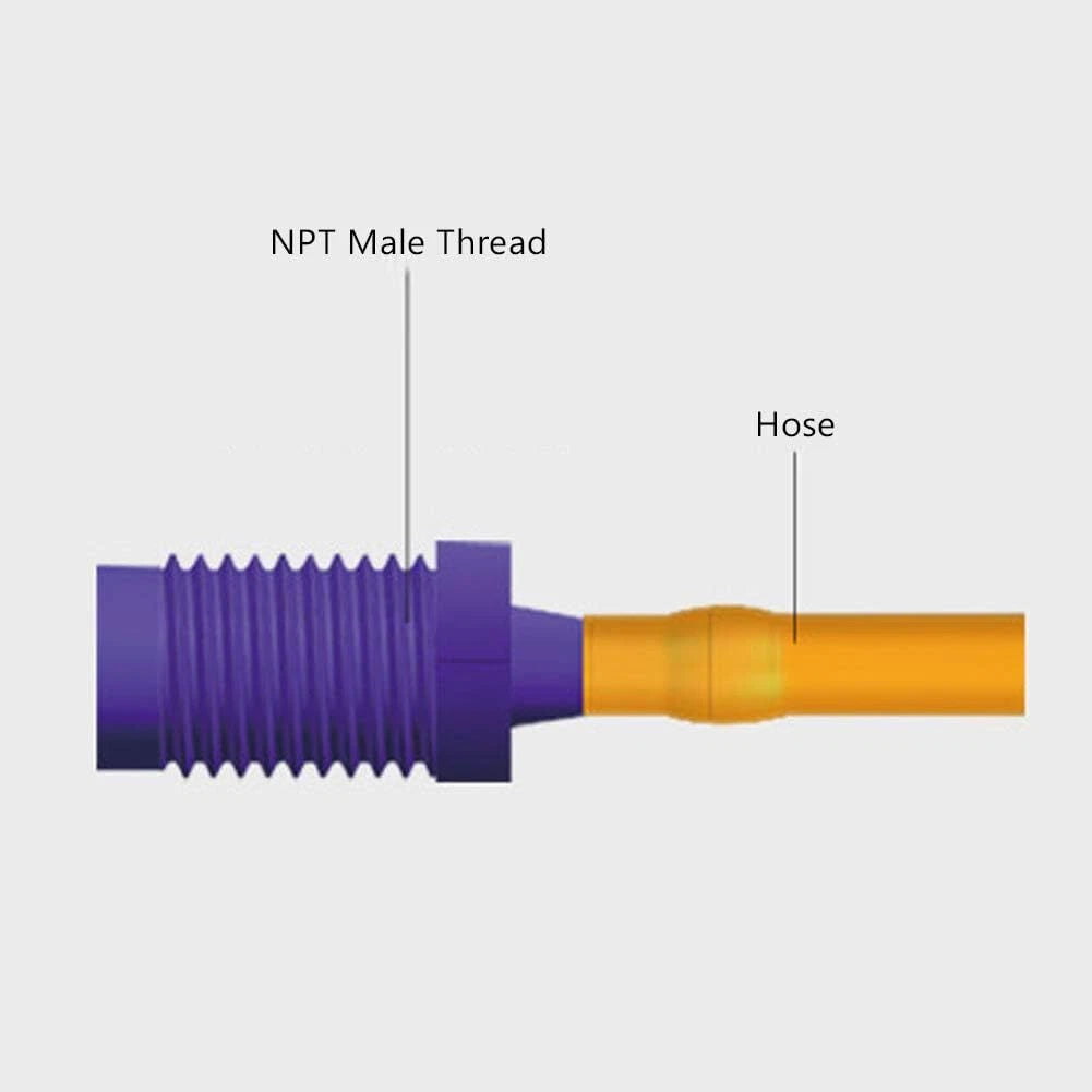 Plastic Male Thread 3-Way Hose Barb Connector — BSP & Metric, Equal Diameter