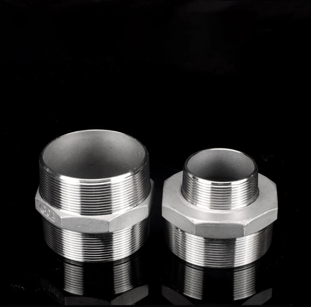 Stainless Steel Threaded Pipe Reducer Nipple — BSP Male to Male Fitting