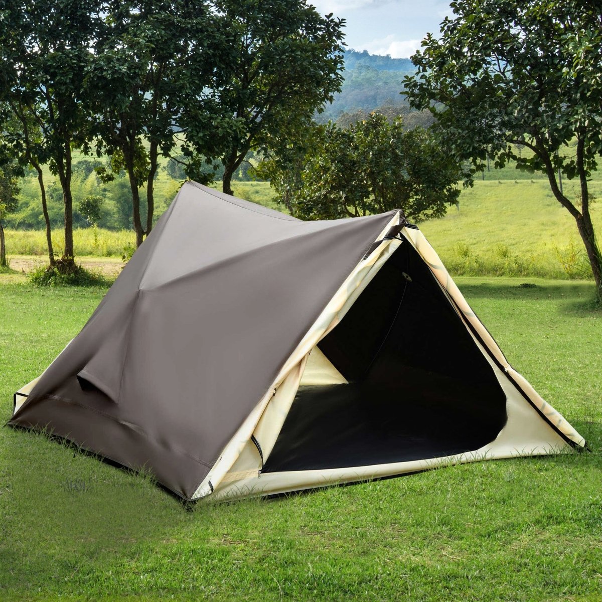 2 - 3 People Pop Up Camping Tent Waterproof Automatic Instant Tent Portable Cabana Beach Tent with Rainfly, Carry Bag, Windows and Doors, Outdoor Camping Hiking Indoor - HomeDIYer