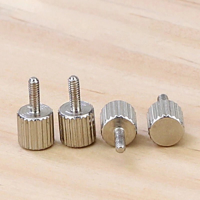 M1.6–M5 Carbon Steel Knurled Thumb Screws – Flat Head Hand Grip Bolts (Black / White) - HomeDIYer