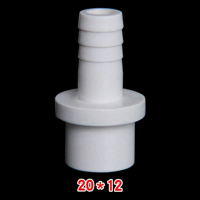 20mm 25mm White Pagoda PVC Pipe Connector Fittings Adapter To Hose OD 5mm-20mm