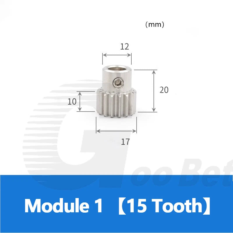 Spur Gear Stainless Steel Module 1 with Hub 15 - 40 Tooth Motor Pinion Precision