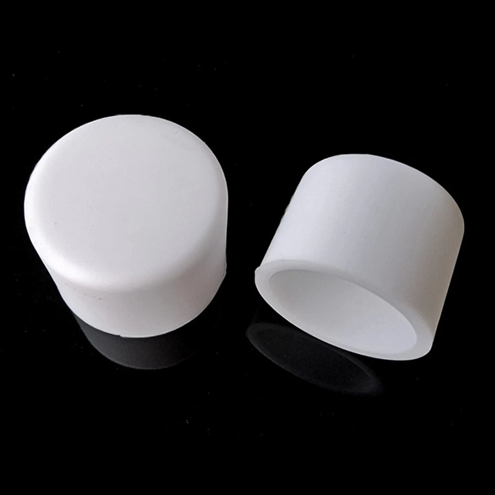 White Round Silicone Rubber End Caps – Plastic Plug Tubes for Chair Legs, Screw Protect, Pipe Covers (3mm – 157.5mm)