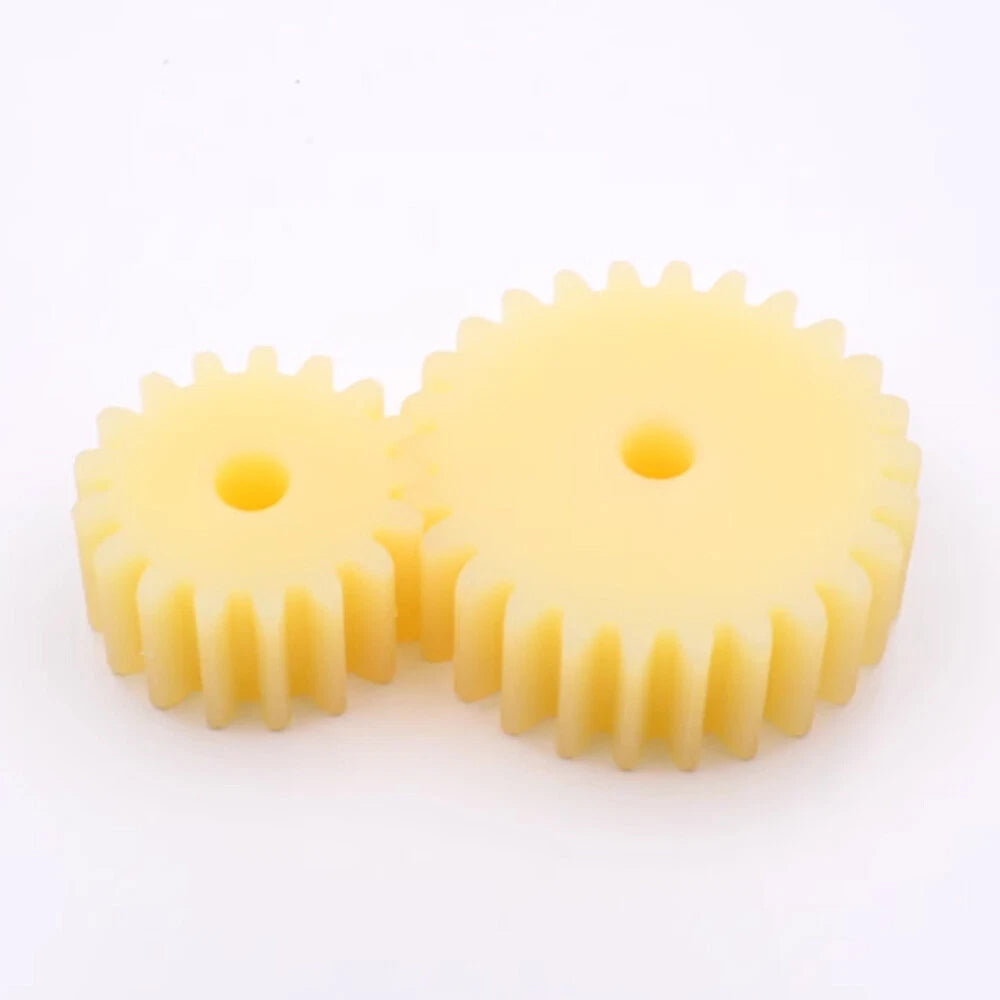 2 Module Plastic Nylon Spur Gear, Cylinder Flat Gears 12~50 Teeth, 6/8/10mm Bore