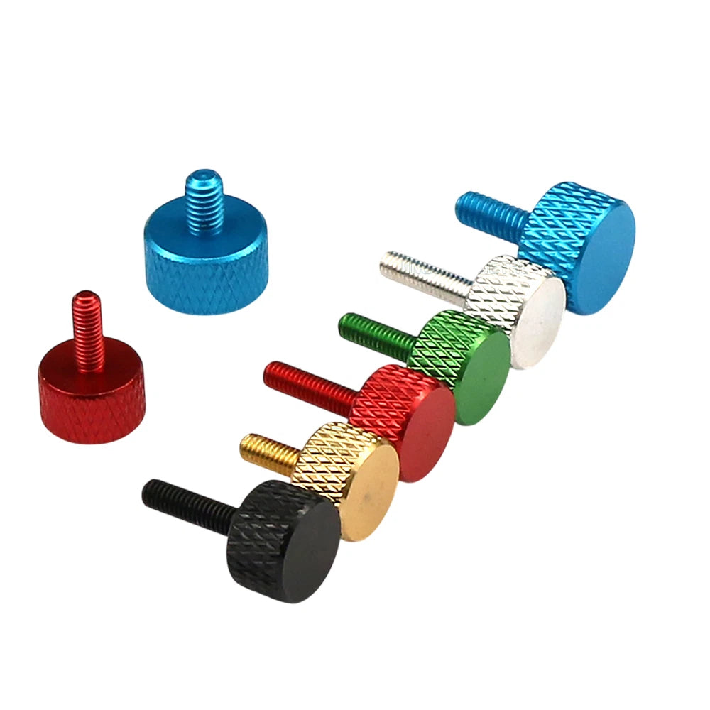 M3 M4 Knurled Thumb Screws – Aluminum Alloy Flat Head Hand Knob Bolts