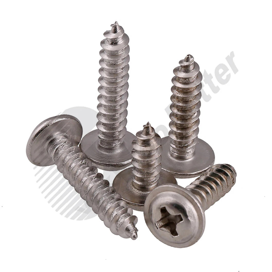 M1.2 M1.4 M1.7 M2 M2.3 M2.6 M3 M4 M5 Pan Head Self‑Tapping Screws with Washer – A2 304 Stainless Steel