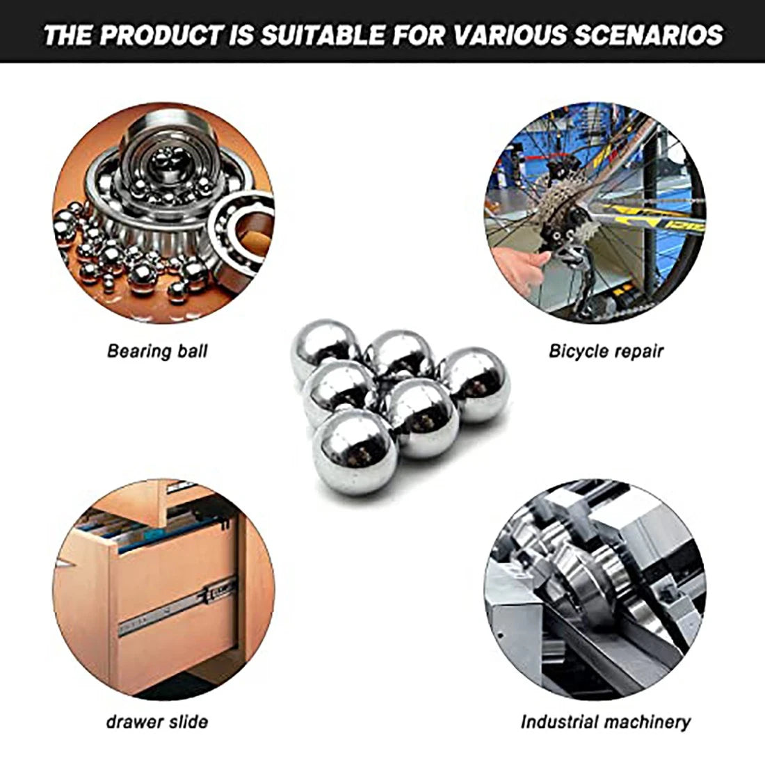 1mm~130mm High Precision Smooth Ball Solid Loose Bearing Balls bearings steel