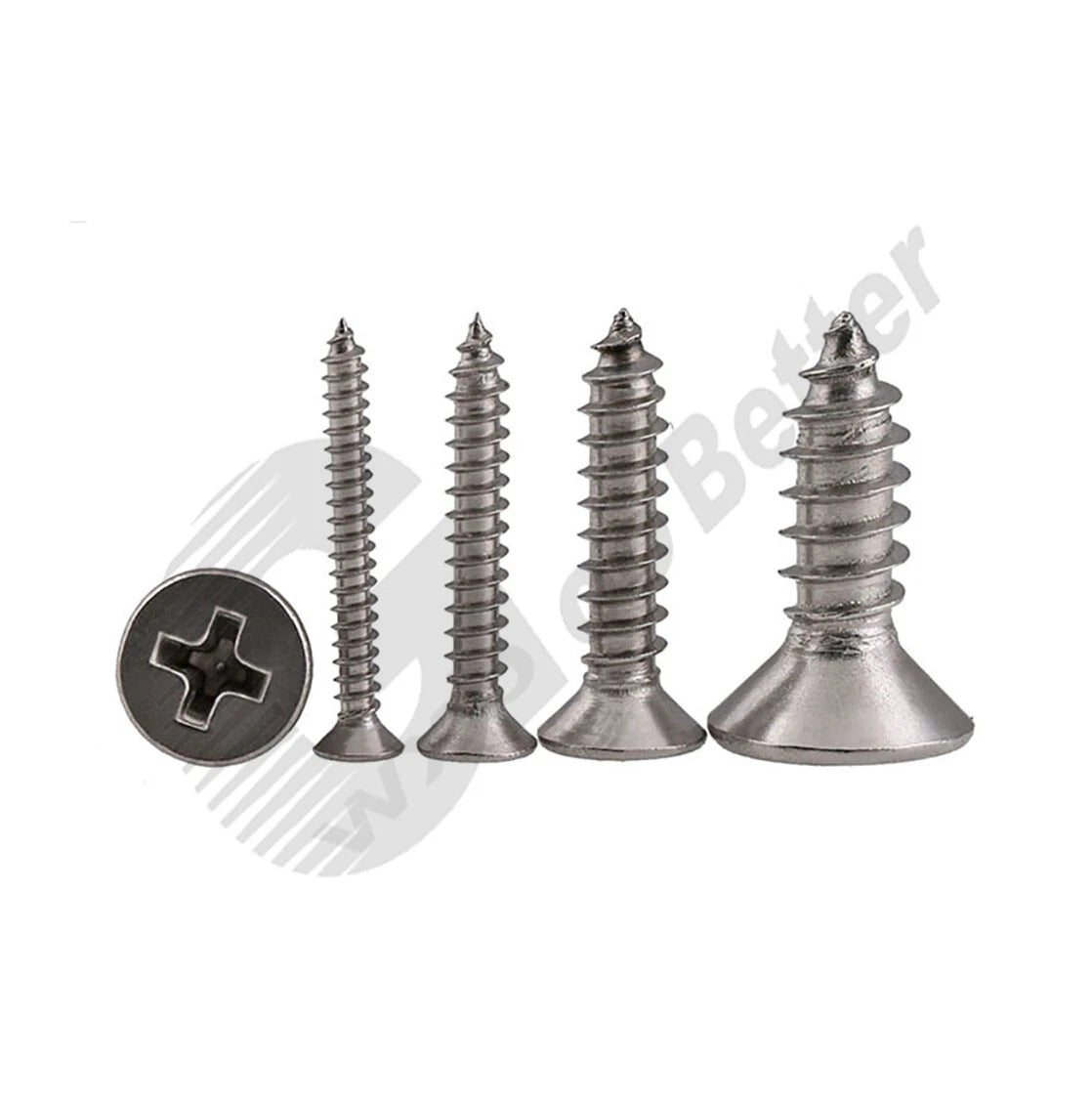 M1, M1.2, M1.4, M1.7, M2, M2.2, M2.6 Countersunk Self-Tapping Screws – 304 Stainless Steel