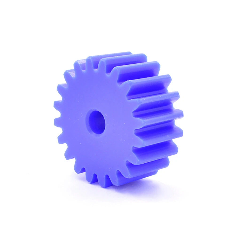 2 Modulus Blue Nylon Spur Gear, Cylinder Flat Gears 12~100 Teeth, 6/8/10mm Bore