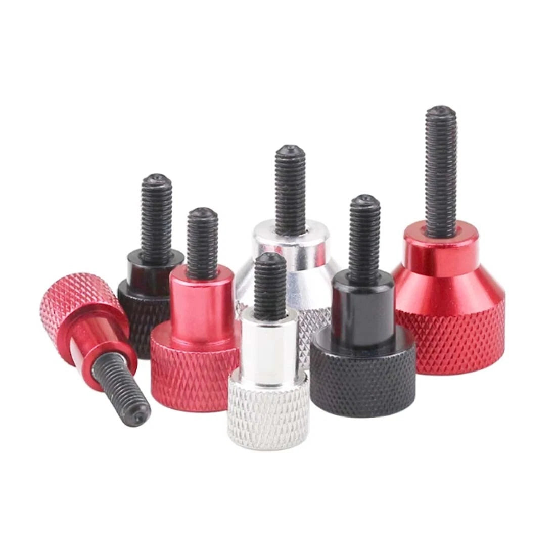 M6 Aluminum + Carbon Steel Knurled Thumb Screws Hand Grip Knob Bolts Thumbscrew