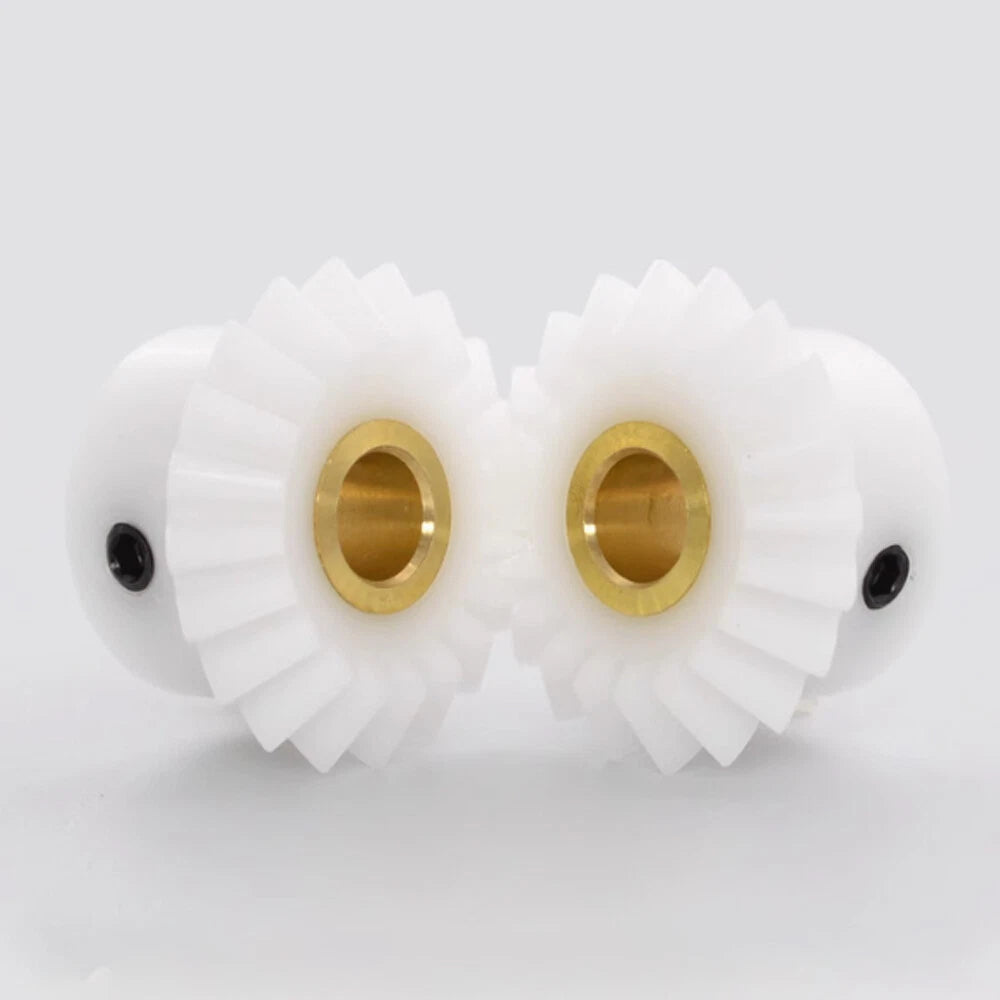 Module 1M Ratio 1:2 White POM Umbrella Bevel Gear 20/40 Teeth Bore 5/6/8/10/12mm