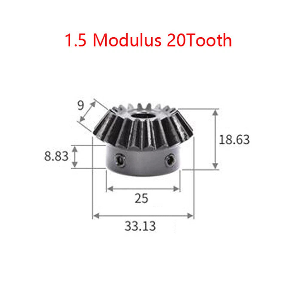1 1.5 Modulus 20/30Tooth Bevel Gears 90° 1:1.5 Pairing Motor Transmission Gear