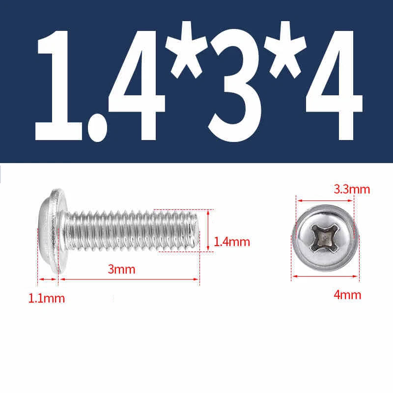 Phillips Flanged Pan Head Machine Screws – 304 / 316 Stainless Steel, Built‑in Washer (3–60mm Lengths)