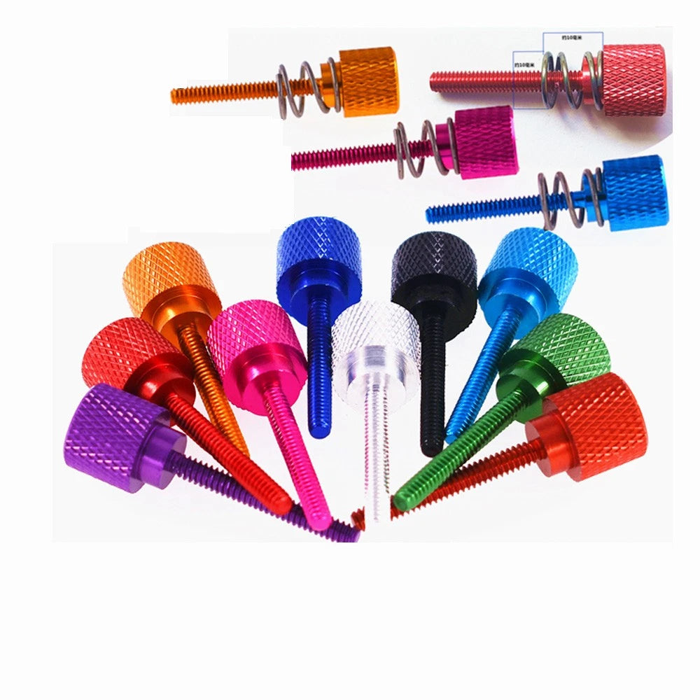 M3 M4 6#-32 Aluminum Knurled Thumb Screws w/without Spring Shock Absorber Bolts