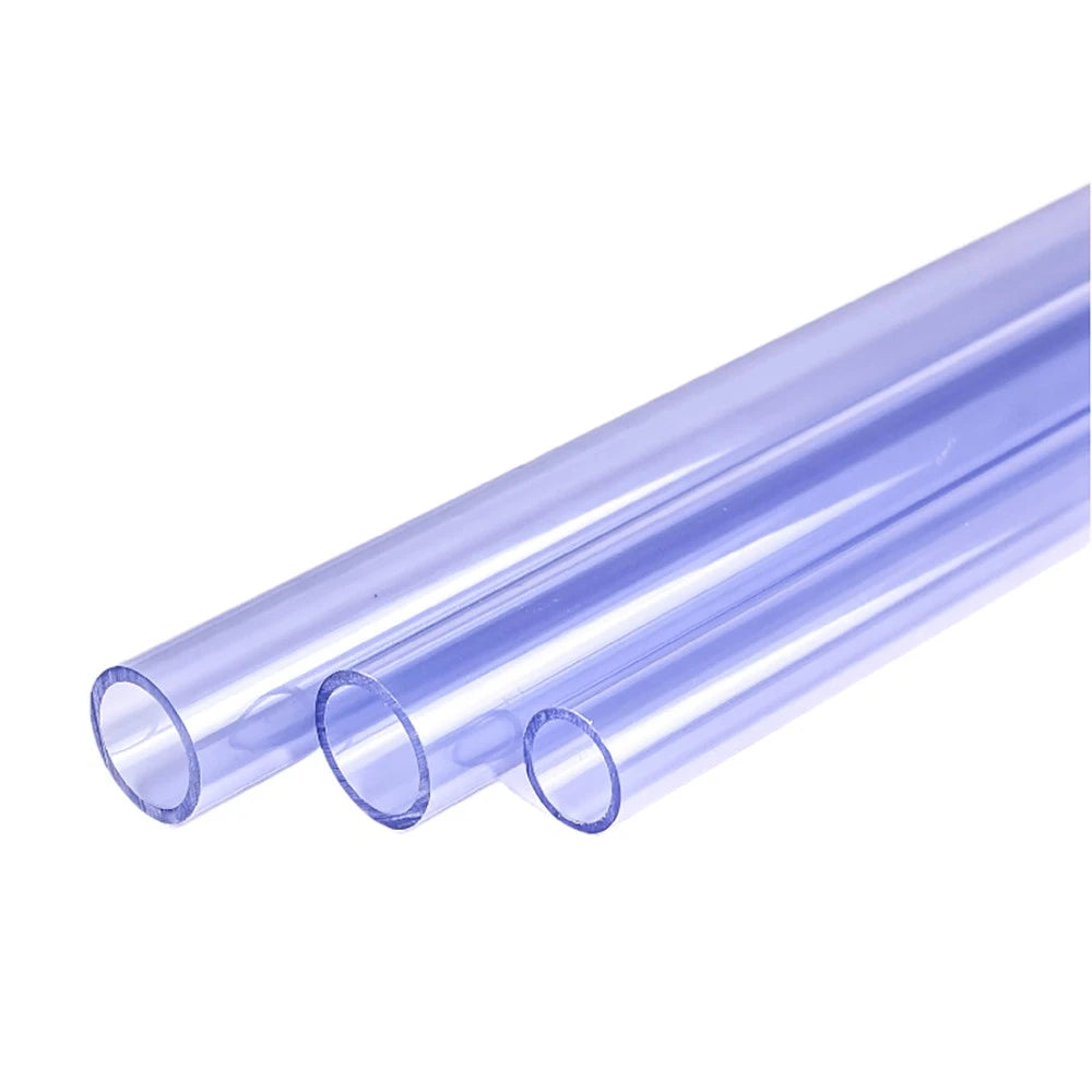 Clear Blue PVC-U Round Tube Pipe | Solvent Weld | 20–110mm OD | 500mm Length