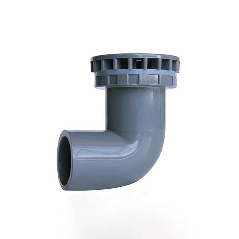 PVC Pipe Fittings Tank Stright Elbow Water Drainage For Aquarium White Blue Grey