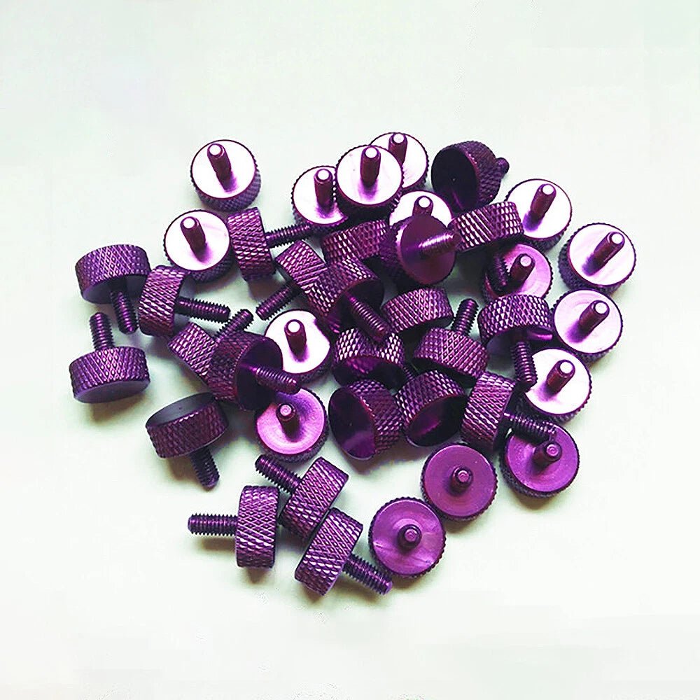 M3 Knurled Thumb Screws – Aluminium Mesh Hand Grip Knob Bolts, 35/40mm Thread Lengths (Anodised Colours) - HomeDIYer