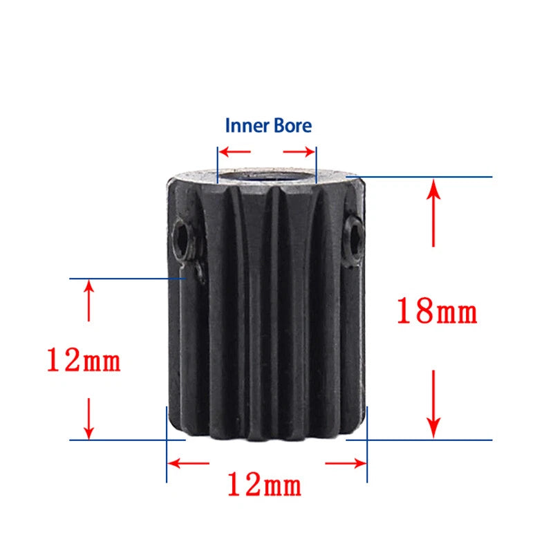 Mod 1 Steel 45# Spur Pinion Gear 10-39 Teeth Motor Gear 4-20mm Bore With Screw