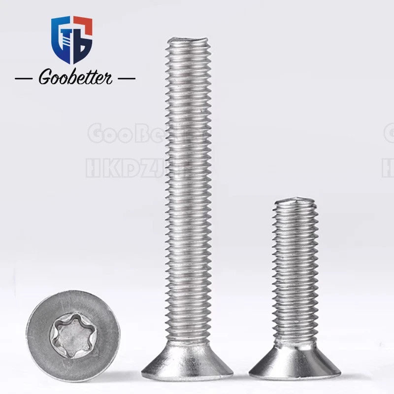 Tamper‑Proof Torx Countersunk Machine Screws – A2 Stainless Steel, M1.4 to M12 (Security Torx) - HomeDIYer