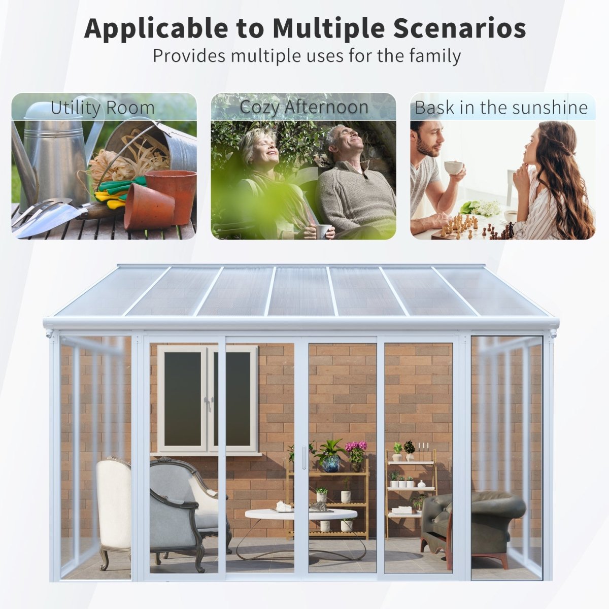 10x14 Lockable Enclosed Patio Cover | Durable Outdoor Shelter - HomeDIYer
