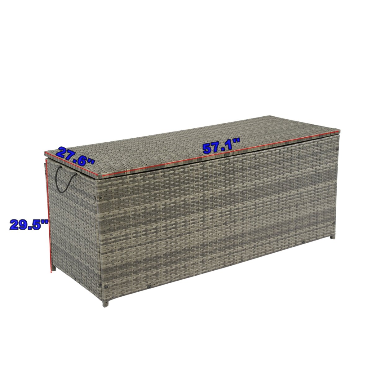 200 Gallon Wicker Deck Box - Waterproof Outdoor Storage with Convertible Tabletop - HomeDIYer