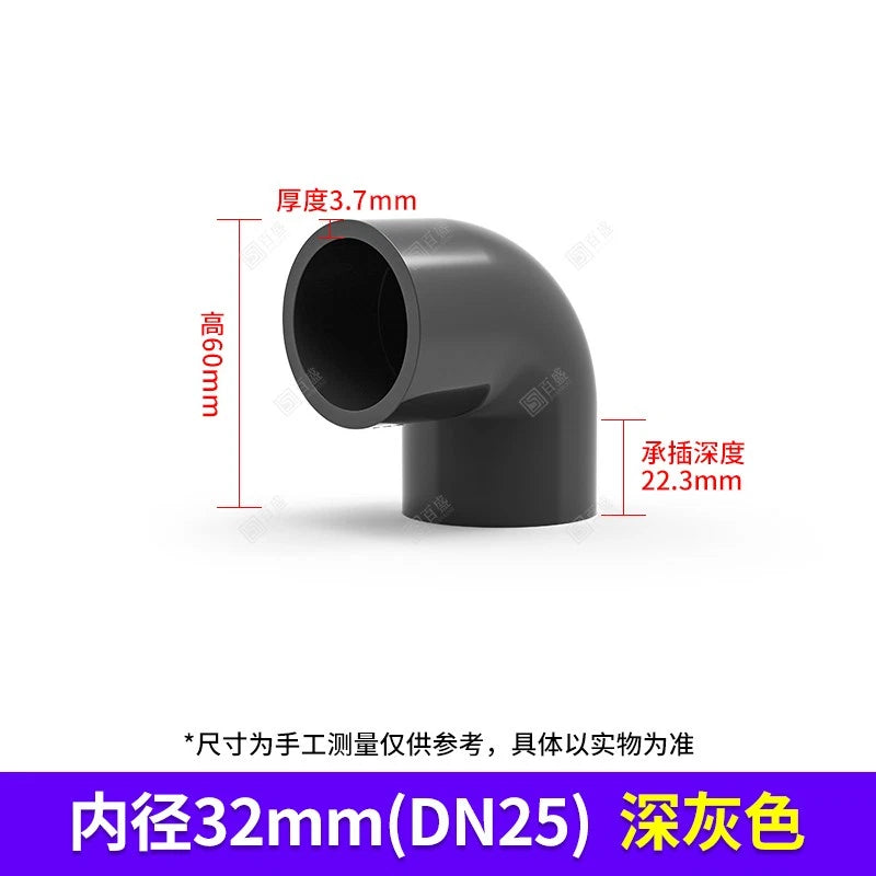 PVC Plumbing Fittings 45° Elbow-Straight-Tee Pipe Connector Solvent Weld