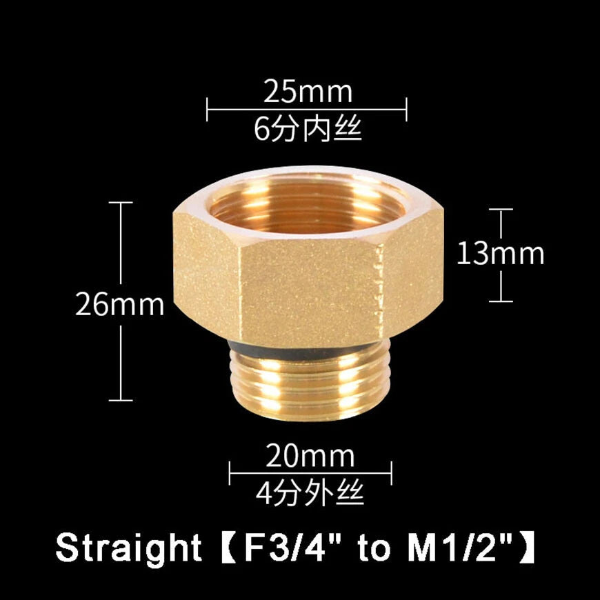 1/2" & 3/4" Brass Pipe Fittings – Straight, Elbow, Tee, Plug & Hex Nipple Connectors with Seal Washer