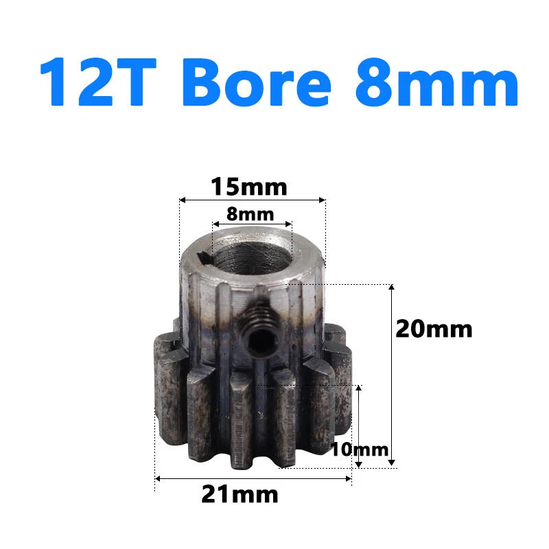 1.5 Module Spur Gear Bore 6/8/10/12/15mm Teeth 10-60 Pinion Pitch 4.71mm