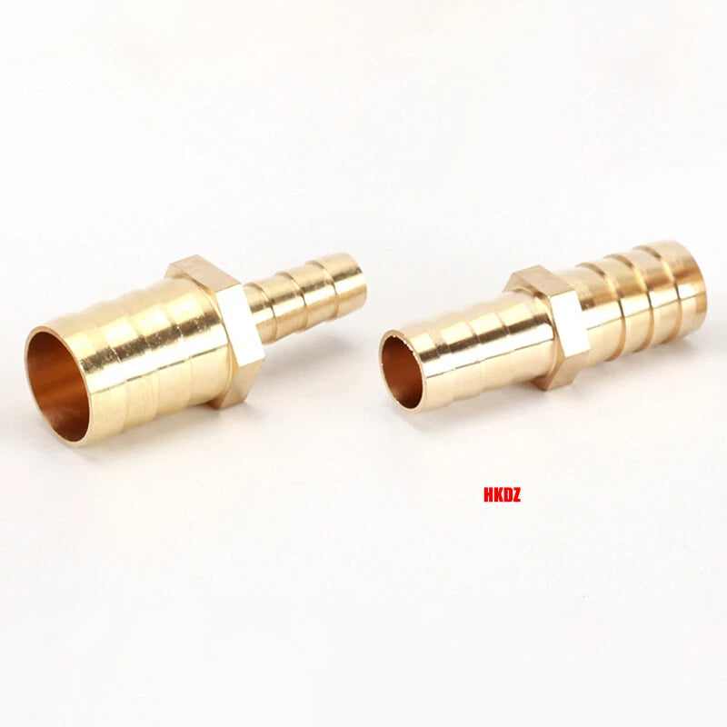 Brass Barbed Hosetail Straight Connector — Air Water Fuel Gas Hose Joiner