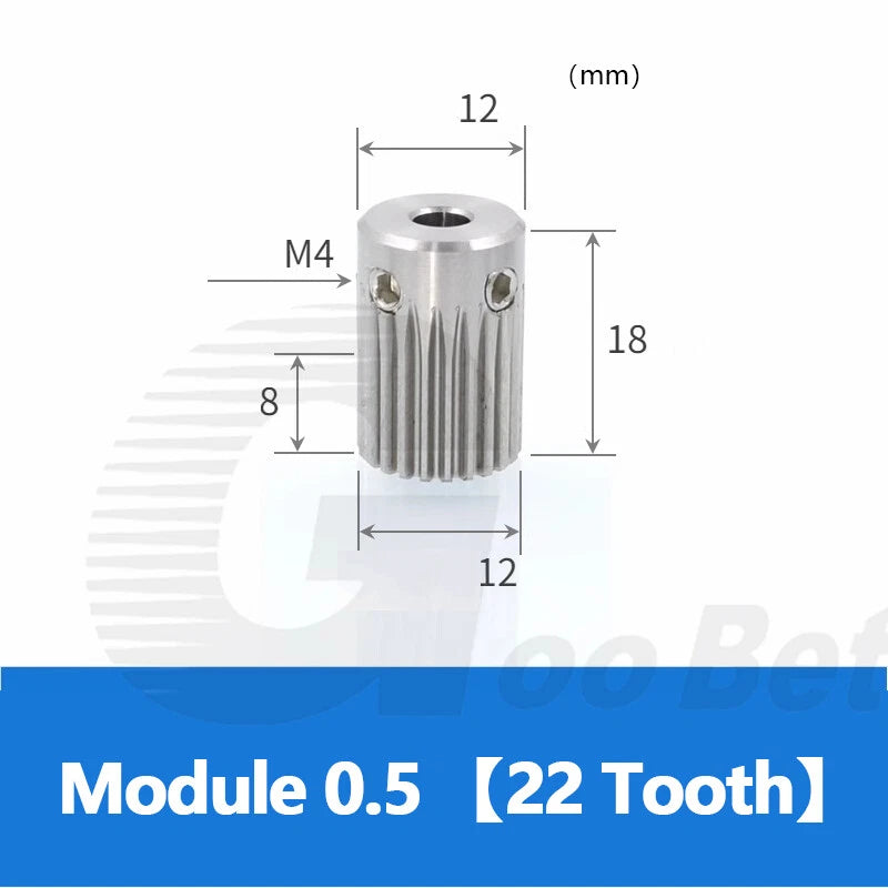 Spur Gear Stainless Steel Module 0.5 with Hub 20-60 Tooth Motor Pinion Precision