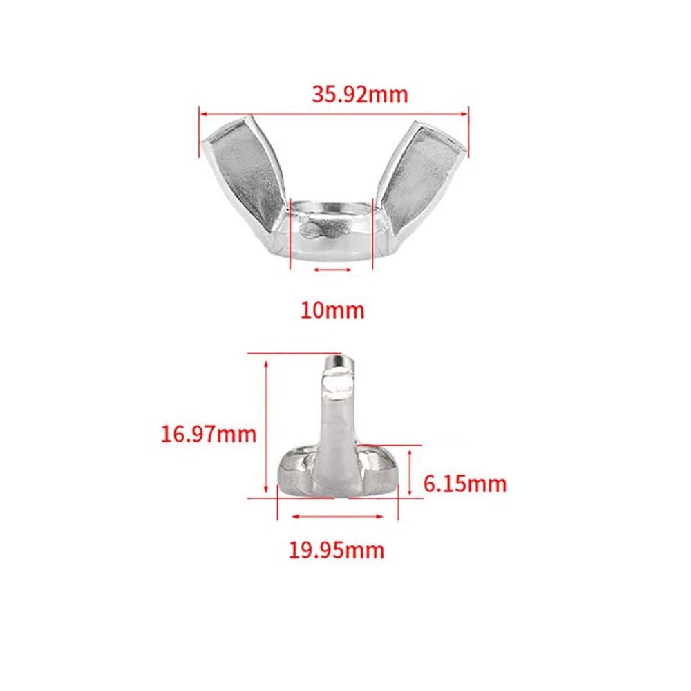 Wing Nuts M2 - M12 A2 A4 201 Stainless Steel Butterfly Nut To Fit Bolts & Screws