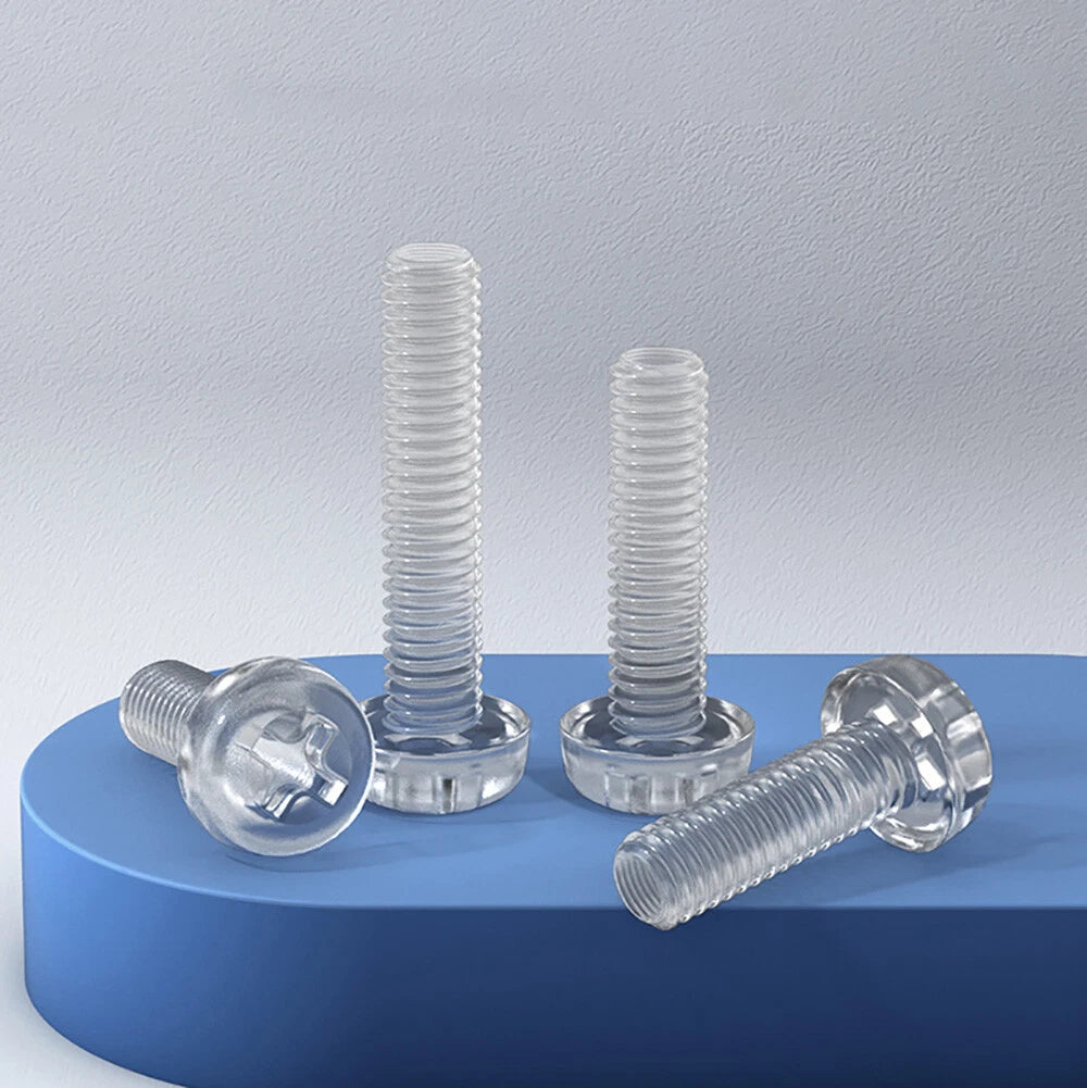 M2-M10 Clear Plastic Phillips Round/Pan Head Machine Screws Cross Screws Hex Nut